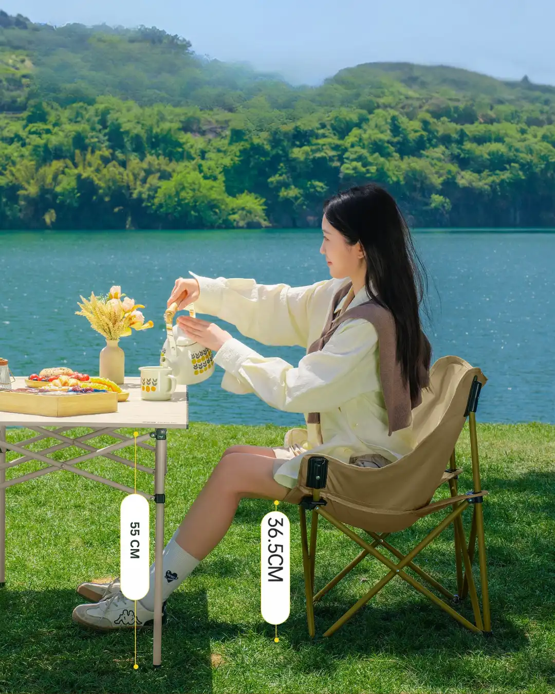 TanXianZhe Carbon Steel Essential Camping Table - Nature TanXianZhe Carbon Steel Essential Camping Table - Nature